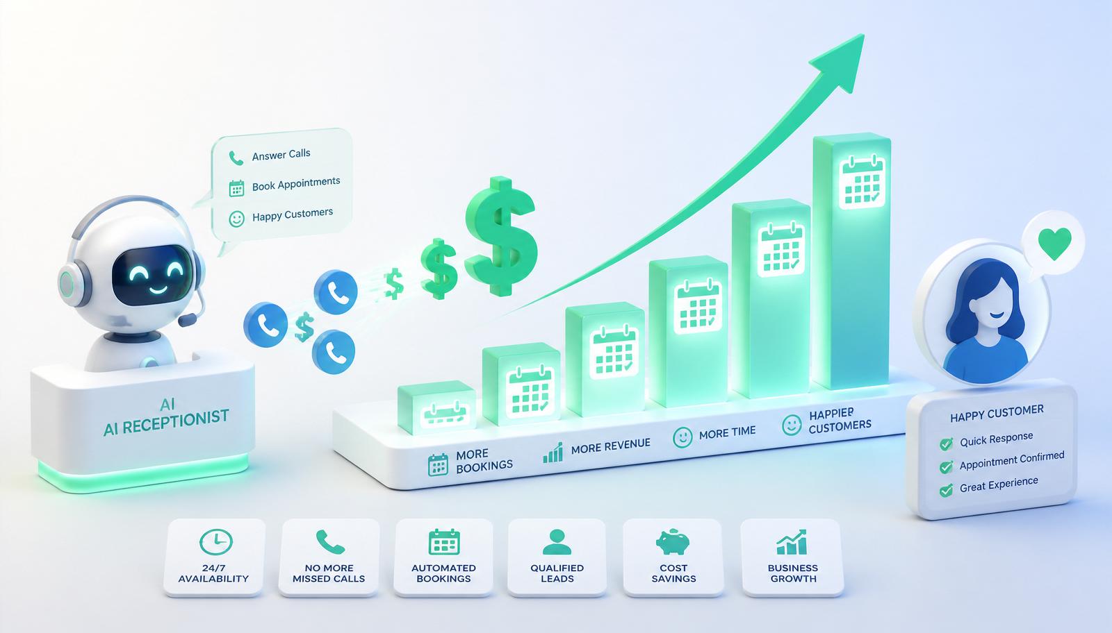 AI Receptionist Benefits: 15 Ways It Grows Your Business in 2026